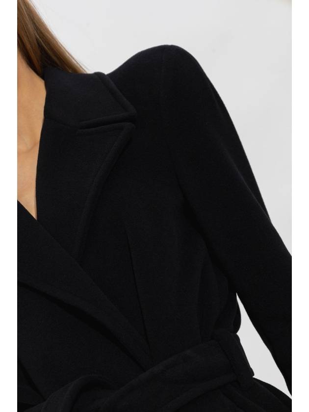 black cashmere wool blend round shoulder coat 769014TOU021000 B0560955732 - BALENCIAGA - BALAAN 6