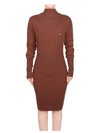 Akron Bea Turtleneck Wool Midi Dress Brown - VIVIENNE WESTWOOD - BALAAN 3