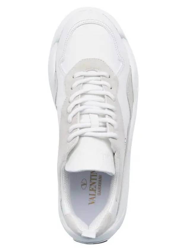 Gum Boy Leather Suede Low Top Sneakers White - VALENTINO - BALAAN 4