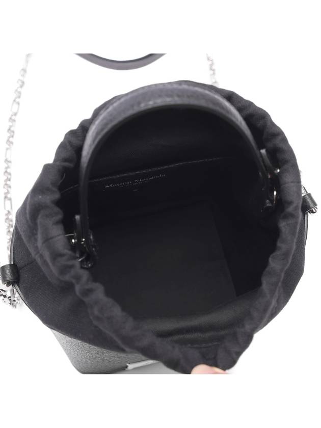 5AC Number Logo Texture Leather Bucket Bag Black - MAISON MARGIELA - BALAAN 7