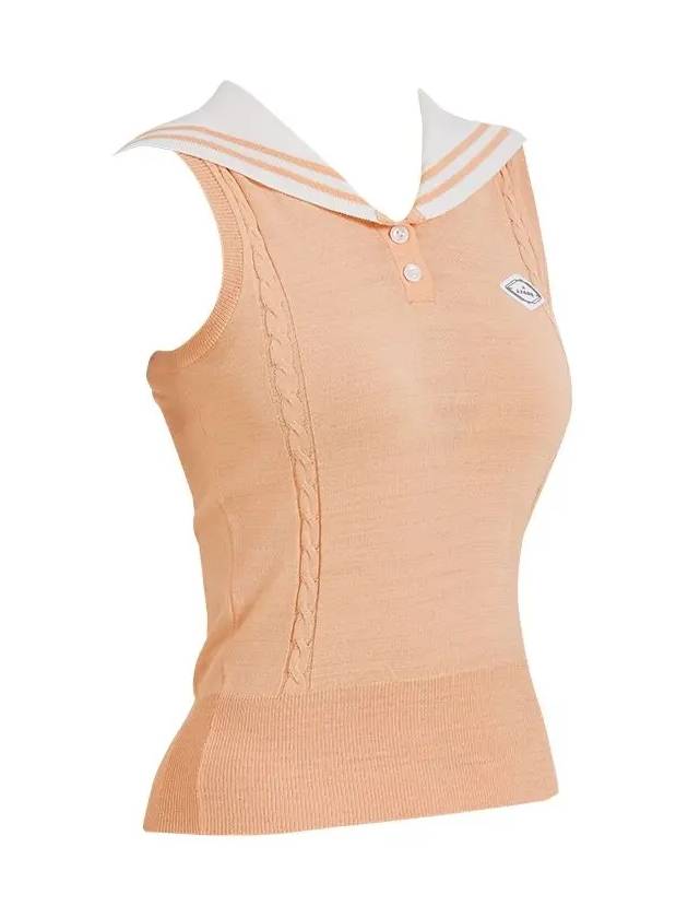 Golf Wear Sailor Sleeveless Knit Peach - J JANE - BALAAN 3