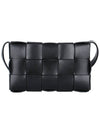 Urban Leather Crossbody Cassette Black Silver - BOTTEGA VENETA - BALAAN 6