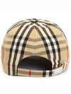 Monogram Motif Vintage Check Cotton Baseball Cap Archive Beige - BURBERRY - BALAAN 5