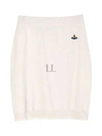 Bea Logo Knit Mini H-Line Skirt Cream - VIVIENNE WESTWOOD - BALAAN 2