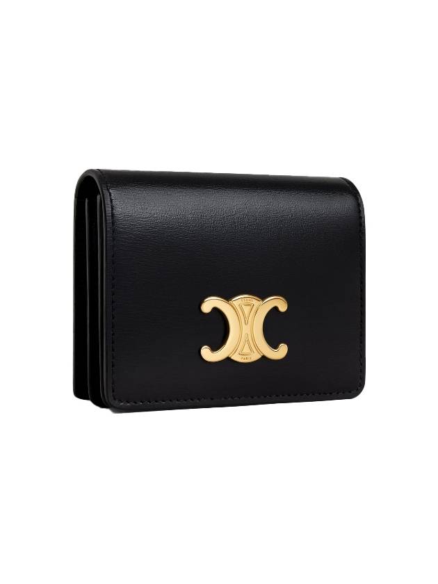 Triomphe Business Shiny Calfskin Card Wallet Black - CELINE - BALAAN 3