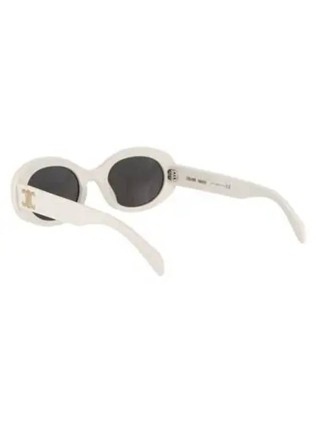 Eyewear Triomphe Logo Temple Sunglasses White - CELINE - BALAAN 5