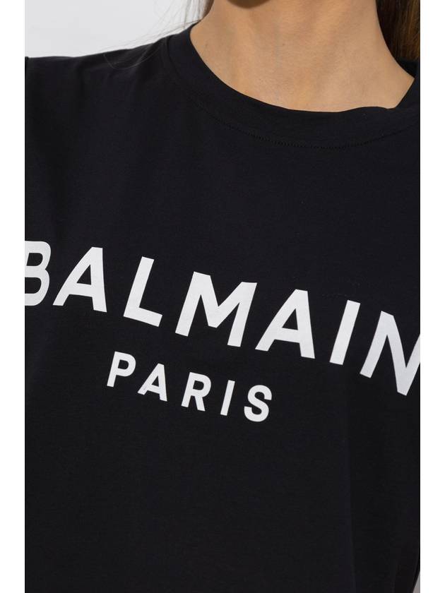 logo print sleeveless black - BALMAIN - BALAAN 6