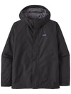 Men's Jackson Glacier Rain Hooded Jacket Ink Black - PATAGONIA - BALAAN 1