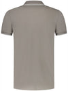 Stretch Cotton Pique Short Sleeve Polo Shirt  Dove Grey - STONE ISLAND - BALAAN 3