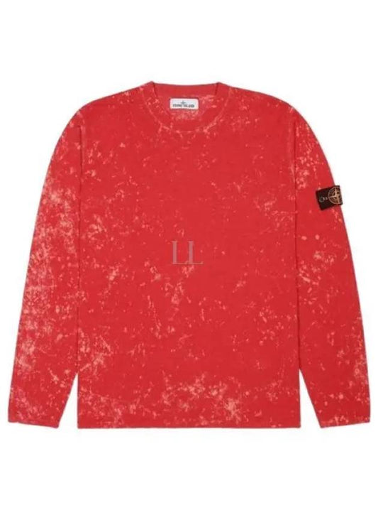 Off-Dye OVD Treatment Long Sleeve T Shirt Cyclamen - STONE ISLAND - BALAAN 2