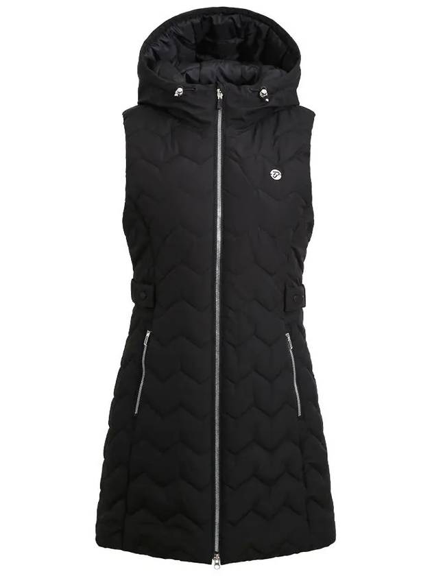 quilted long padded vest IPL3WWV618 BK - IJP DESIGN - BALAAN 2