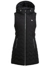 quilted long padded vest IPL3WWV618 BK - IJP DESIGN - BALAAN 3