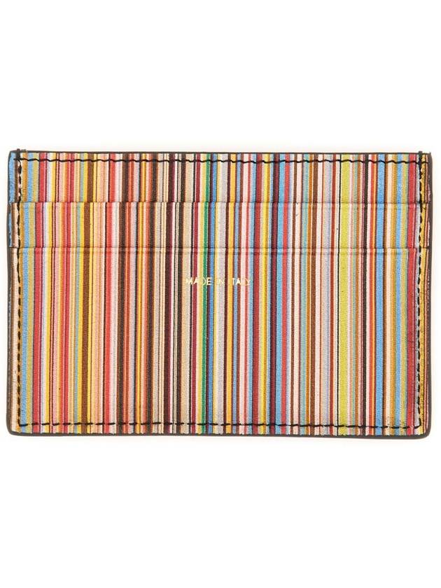 Signature Stripe Card Wallet Black - PAUL SMITH - BALAAN 3