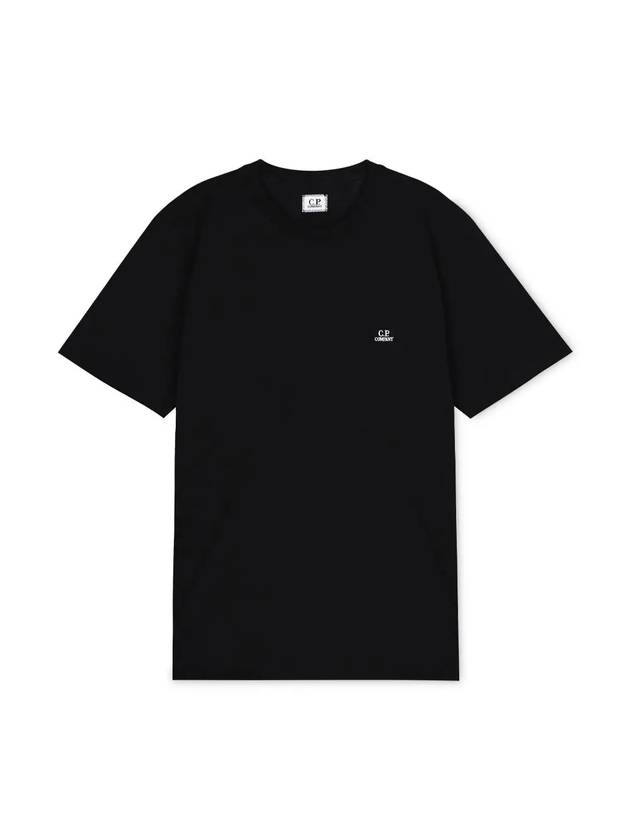 Logo Patch Short Sleeve T-Shirt Black - CP COMPANY - BALAAN 1