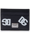 Logo Print Leather Card Wallet Black - DOLCE&GABBANA - BALAAN 2