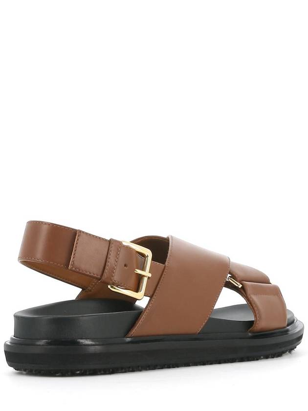 Fussbett Leather Sandals Brown - MARNI - BALAAN 3