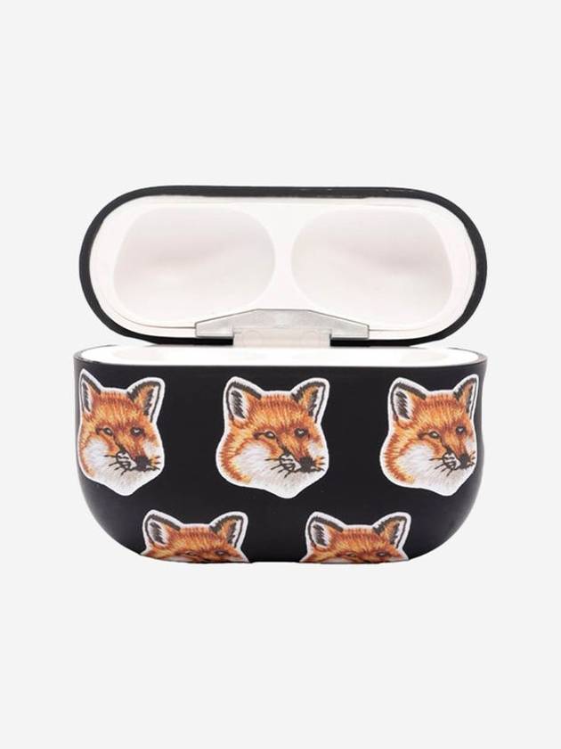 All Over Fox Head AirPods Pro 2 Case Black - MAISON KITSUNE - BALAAN 3