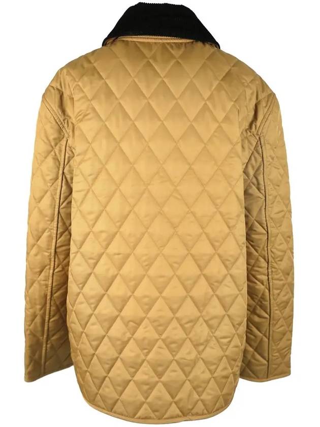 Corduroy Collar Diamond Quilted Jacket Brown - BURBERRY - BALAAN 3