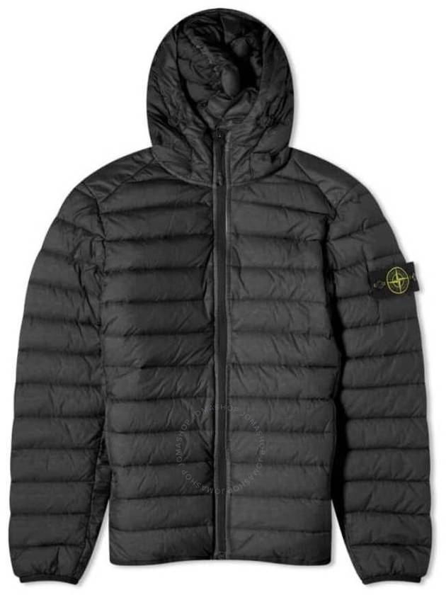 Loom Woven Chambers R-Nylon Down-TC Light Hoodie Down Jacket Black - STONE ISLAND - BALAAN 2