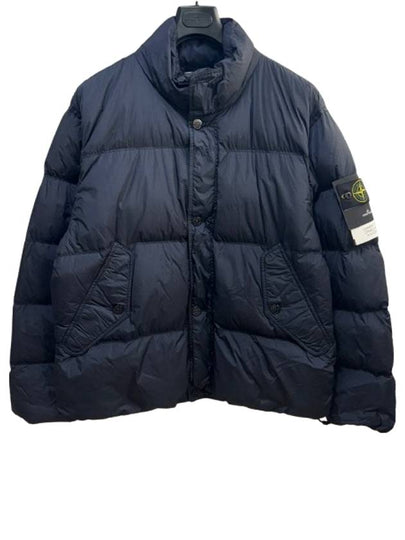 Garment Dyed Crinkle Reps Down Padding Navy - STONE ISLAND - BALAAN 2