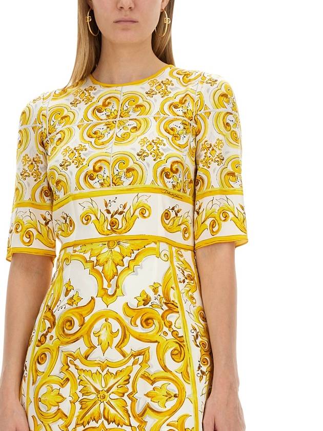 SILK CHARMEUSE MIDI DRESS - DOLCE&GABBANA - BALAAN 3