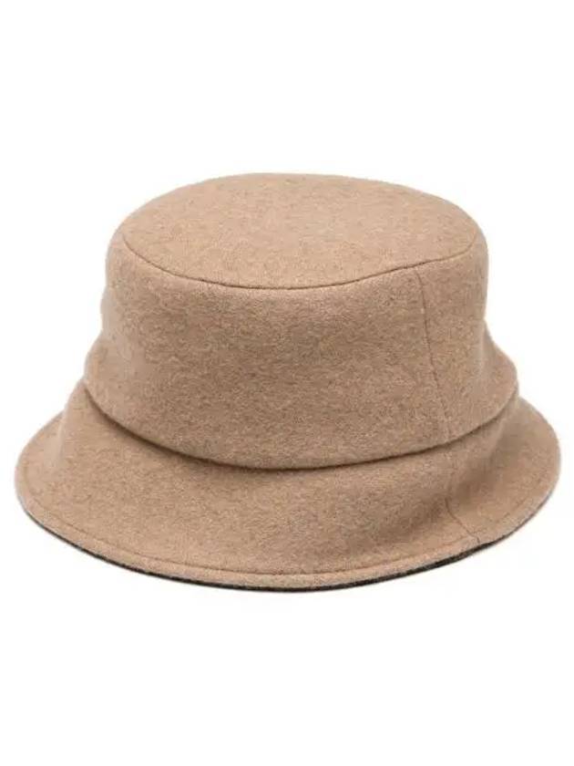 FF Logo Wool Bucket Hat Camel - FENDI - BALAAN 2