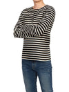 Minquiers Modern Stripe Long Sleeve T-Shirt Noir - SAINT JAMES - BALAAN 6