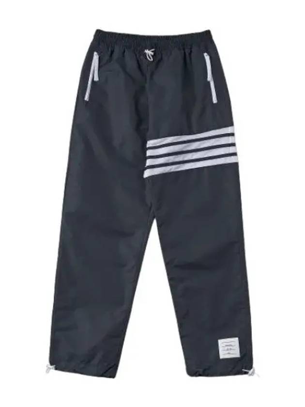 diagonal striped track pants navy - THOM BROWNE - BALAAN 1