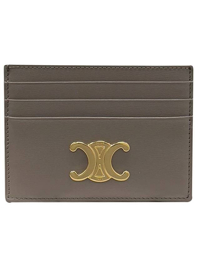 Triomphe Shiny Calfskin Card Wallet Pebble - CELINE - BALAAN 2