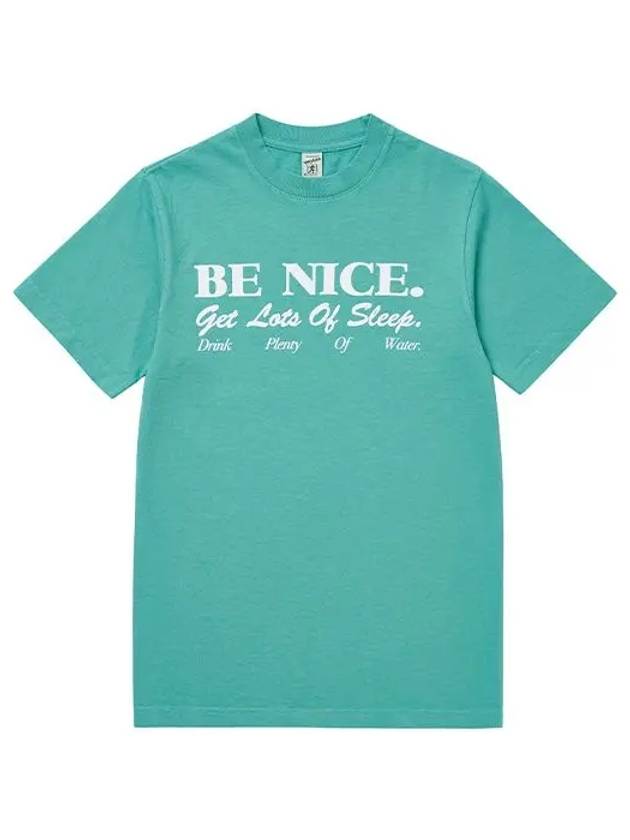 Be Nice Cotton Short Sleeve T-Shirt Green - SPORTY & RICH - BALAAN 3