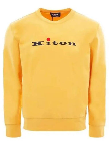 Logo yellow sweatshirt 270209 - KITON - BALAAN 1