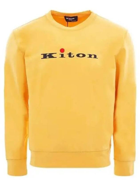 Logo yellow sweatshirt 270209 - KITON - BALAAN 1