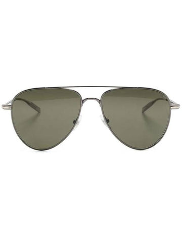 Logo Print Round Frame Sunglasses MB0235S - MONTBLANC - BALAAN 1