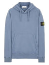 Wappen Patch Cotton Fleece Hoodie Navy - STONE ISLAND - BALAAN 5