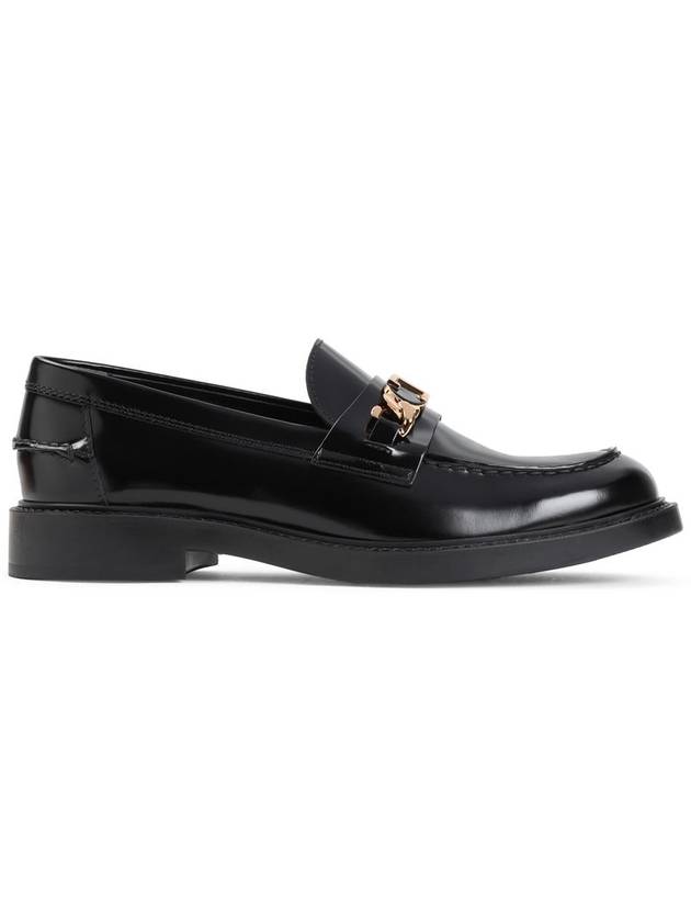 Horsebit Chain Leather Loafer Black - TOD'S - BALAAN 2