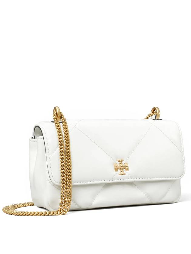 Mini Kira Diamond Quilted Flap Shoulder Bag White - TORY BURCH - BALAAN 4