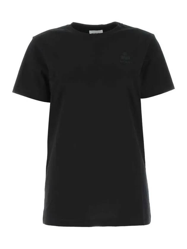 Aby Logo Short Sleeve T-Shirt Black - ISABEL MARANT - BALAAN 3