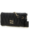 Matelasse Nappa Leather Shoulder Bag Black - MIU MIU - BALAAN 3