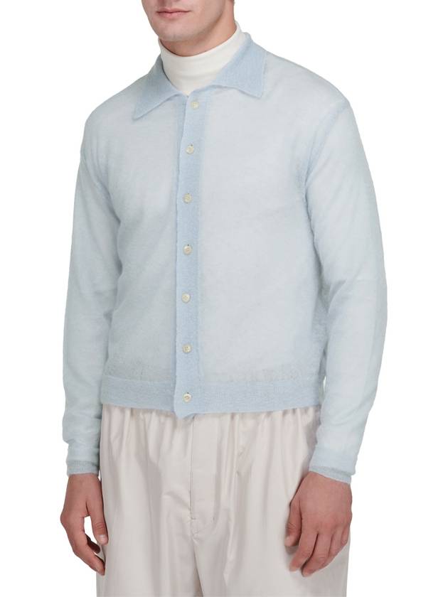 Kid Mohair Sheer Knit Cardigan Light Blue - AURALEE - BALAAN 3