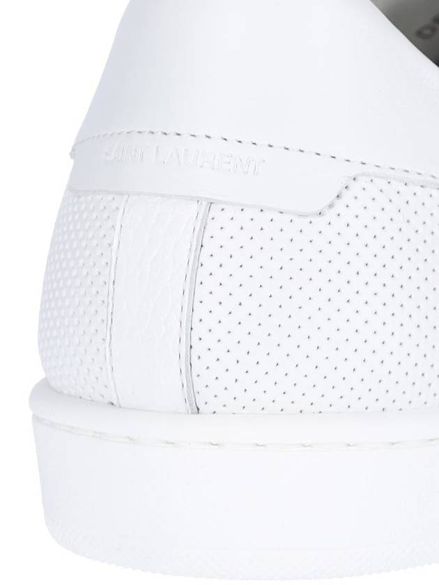 Court Classic Perforated Leather Low Top Sneakers White - SAINT LAURENT - BALAAN 5