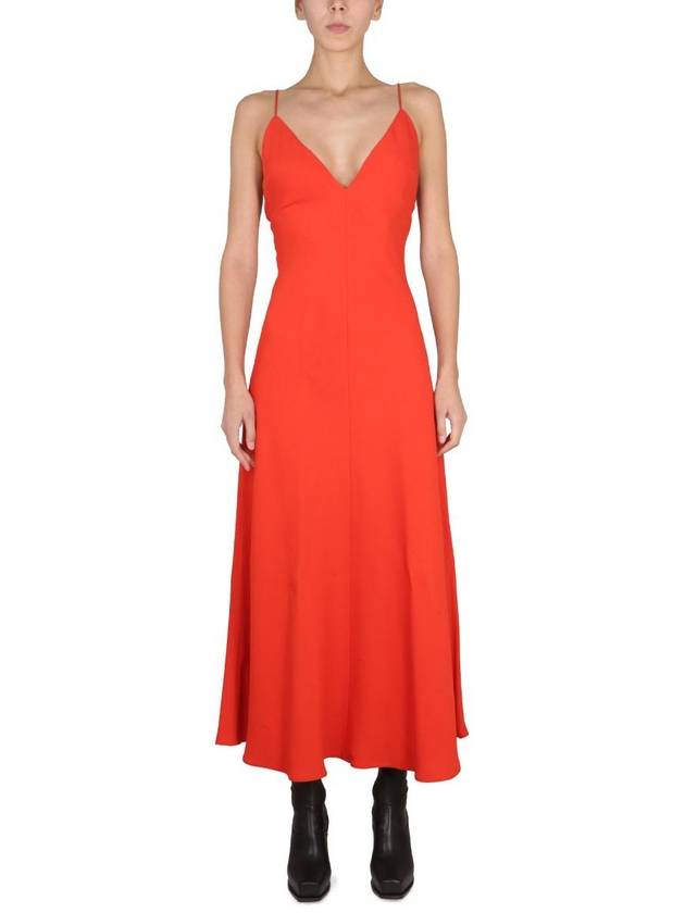 Stella McCartney Maxi V-Neck Dress - STELLA MCCARTNEY - BALAAN 1