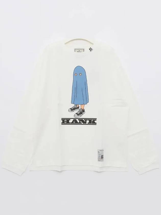 Hank Printed Long Sleeve T-Shirt White - MIHARA YASUHIRO - BALAAN 3