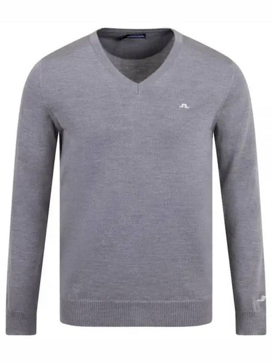 Men's Riemann Knit Top Light Gray Melange - J.LINDEBERG - BALAAN 1