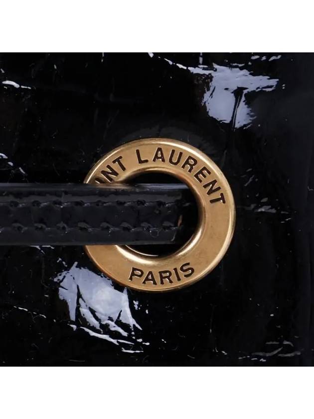 Paris VII Medium Embossed Shoulder Bag Black - SAINT LAURENT - BALAAN 6