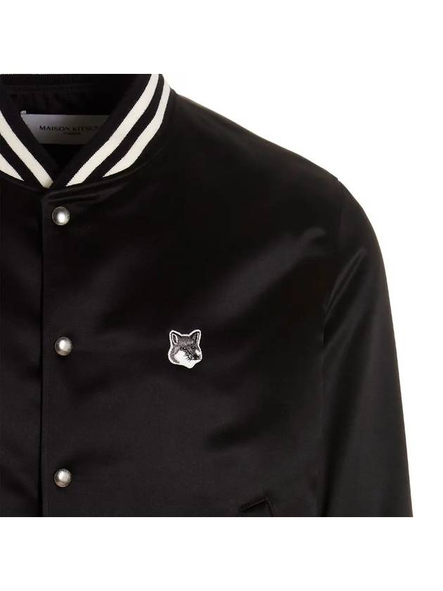 Satin Nylon Teddy Jacket Black - MAISON KITSUNE - BALAAN 5