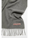 Fringe Wool Muffler Narrow Gray Melange SCAR000218 - ACNE STUDIOS - BALAAN 4