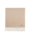 Wool Fringe Scarf Oatmeal Melange - ACNE STUDIOS - BALAAN 1