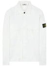 Wappen Patch Two Pocket Shirt Jacket White - STONE ISLAND - BALAAN 2