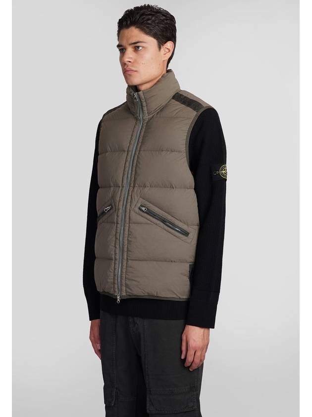 Seamless Tunnel Nylon Down Vest Green - STONE ISLAND - BALAAN 5