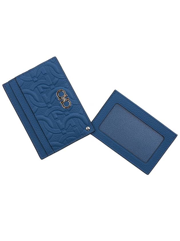 Gancini Card Wallet Denim - SALVATORE FERRAGAMO - BALAAN 9